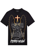 FesFas angel-print T-shirt | Black