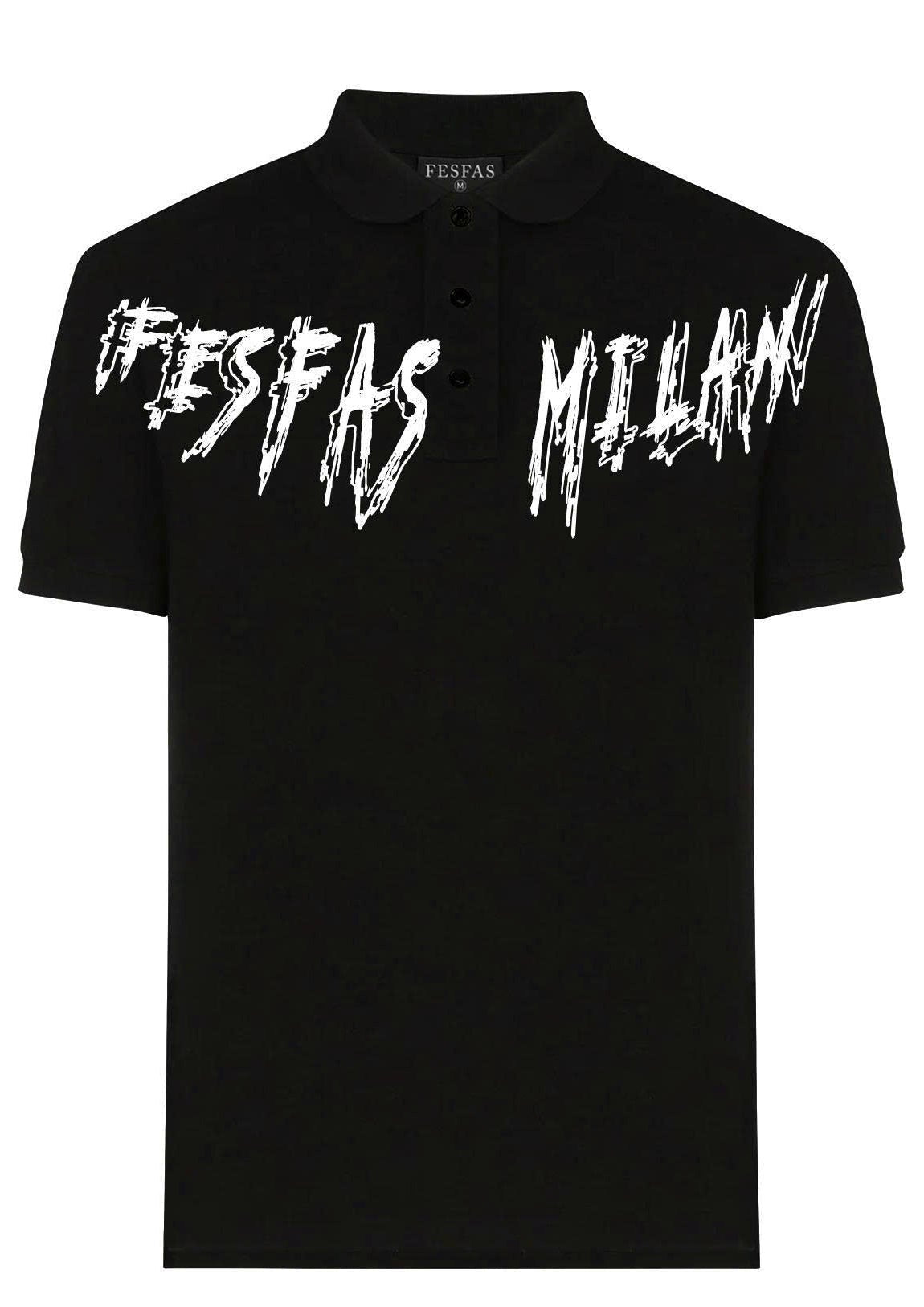 FesFas graphic-print Polo Shirt | Black