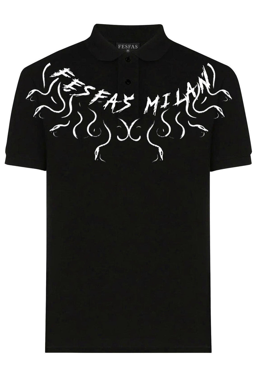 FesFas graphic-print Polo Shirt | Black