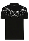 FesFas graphic-print Polo Shirt | Black