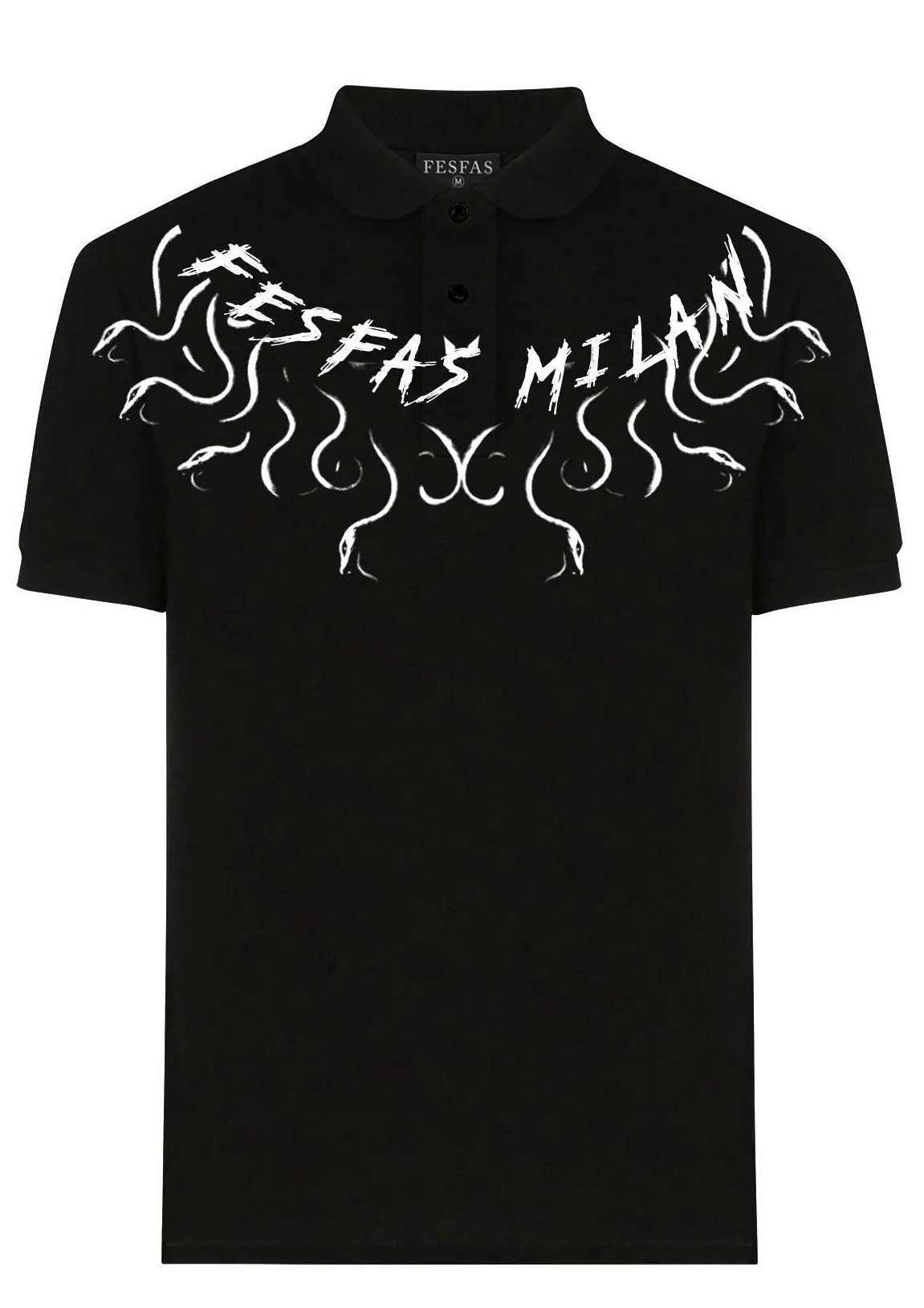 FesFas graphic-print Polo Shirt | Black