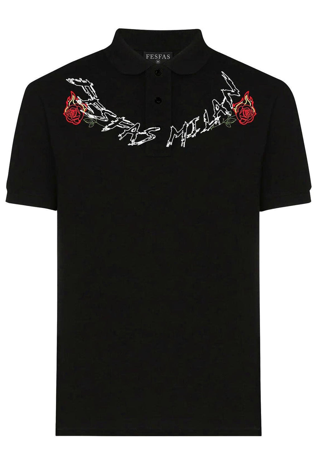 FesFas graphic-print Polo Shirt | Black