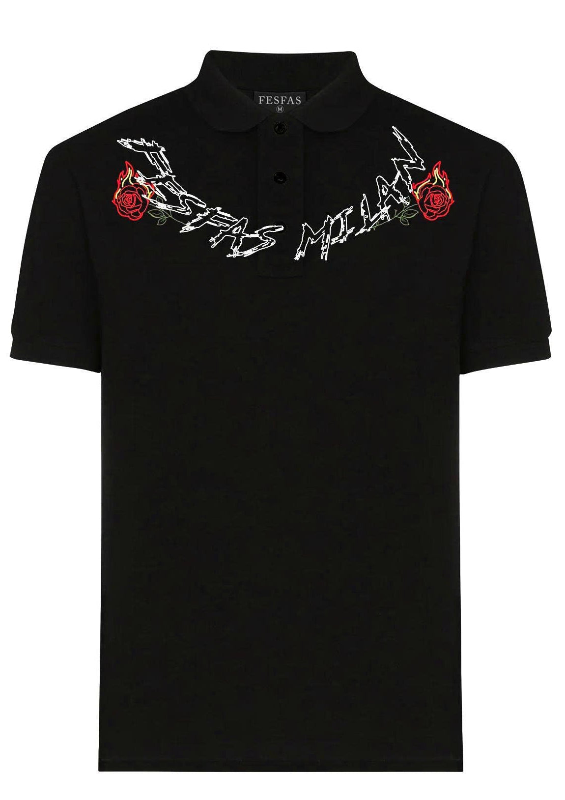 FesFas graphic-print Polo Shirt | Black