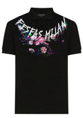 FesFas flowers-print Polo Shirt | Black