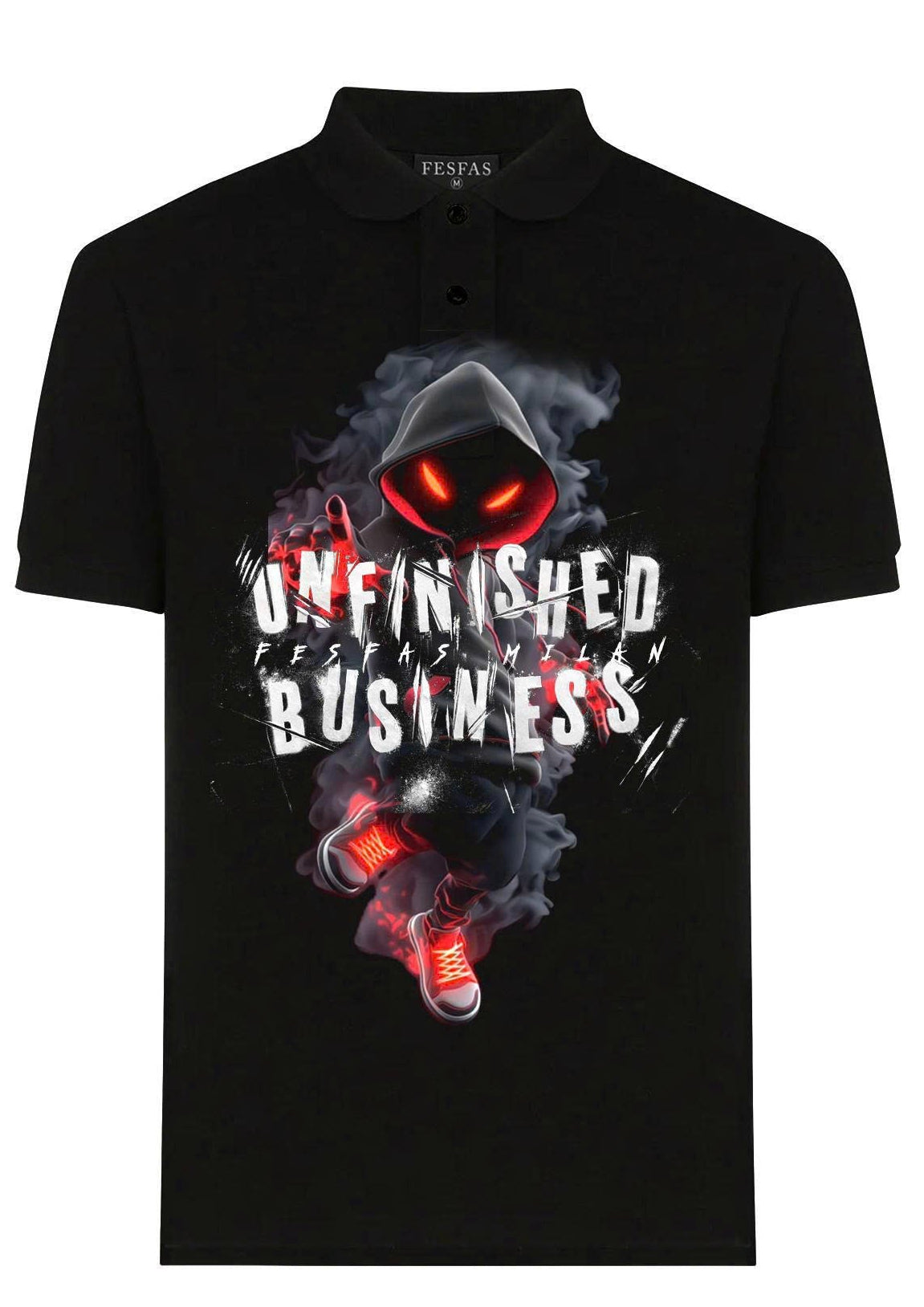 FesFas mystic-print Polo Shirt | Black