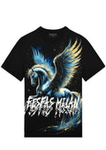 FesFas pegasus-print T-shirt | Black