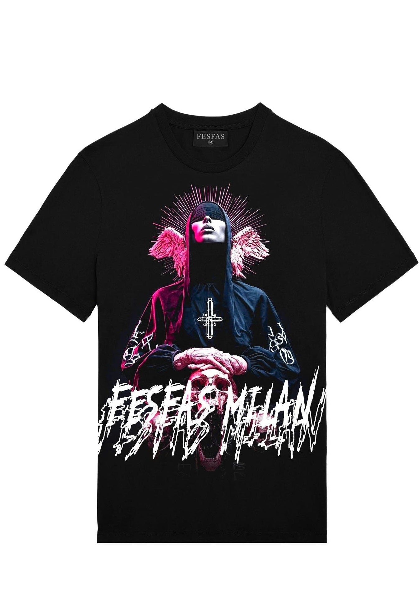 FesFas believer-print T-shirt | Black