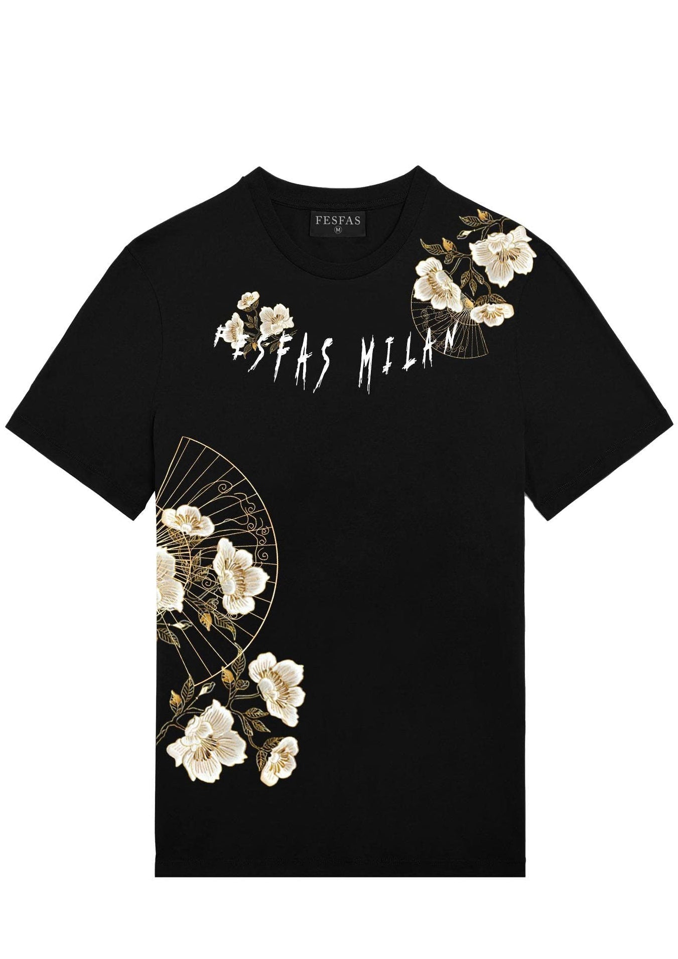 FesFas camelia flowers-print T-shirt | Black | Men