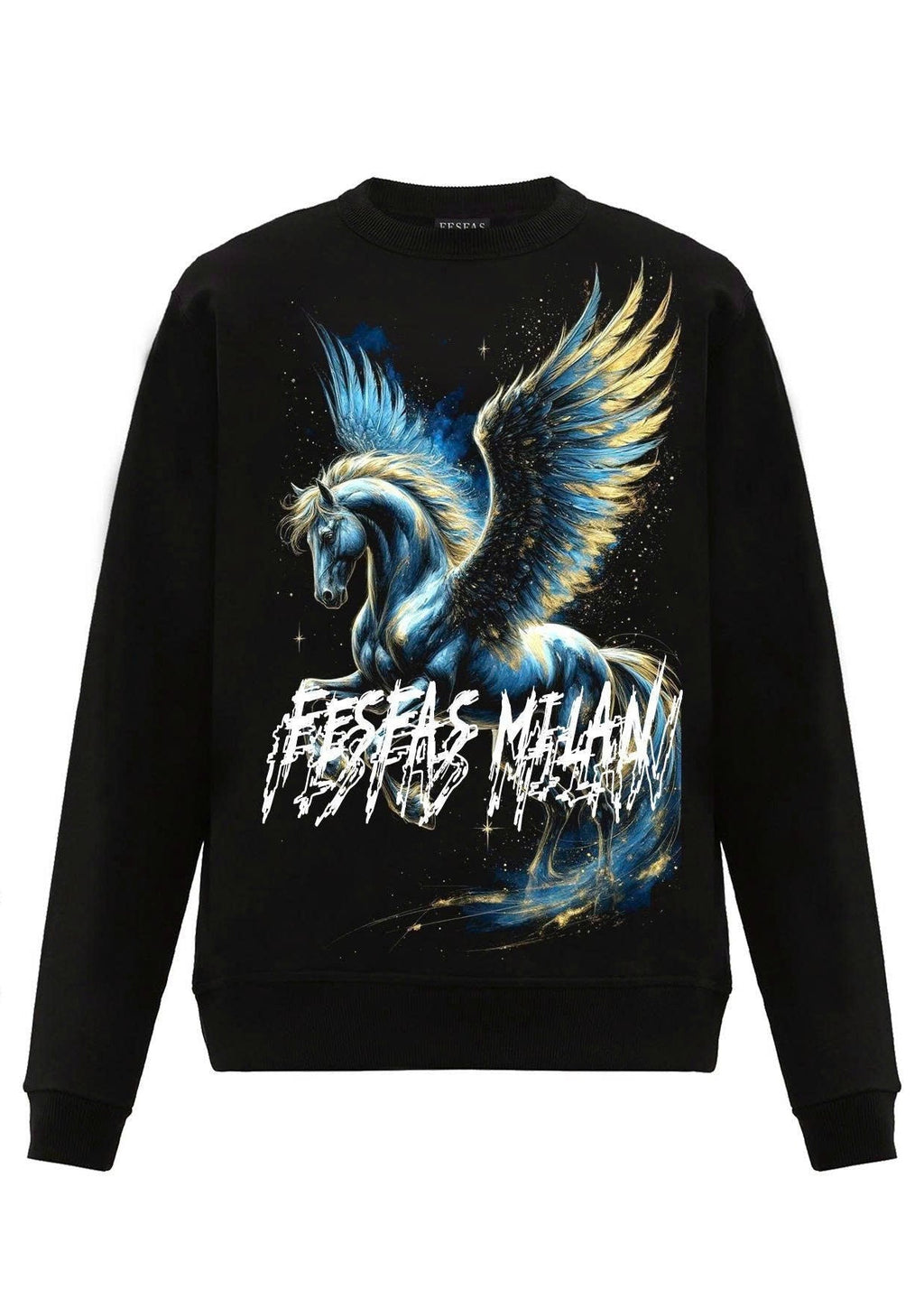 FesFas pegasus-print Sweatshirt | Black
