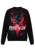FesFas dark oni fusion-print Sweatshirt | Black