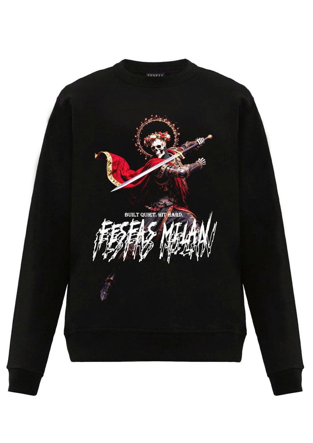 FesFas bone knight-print Sweatshirt | Black
