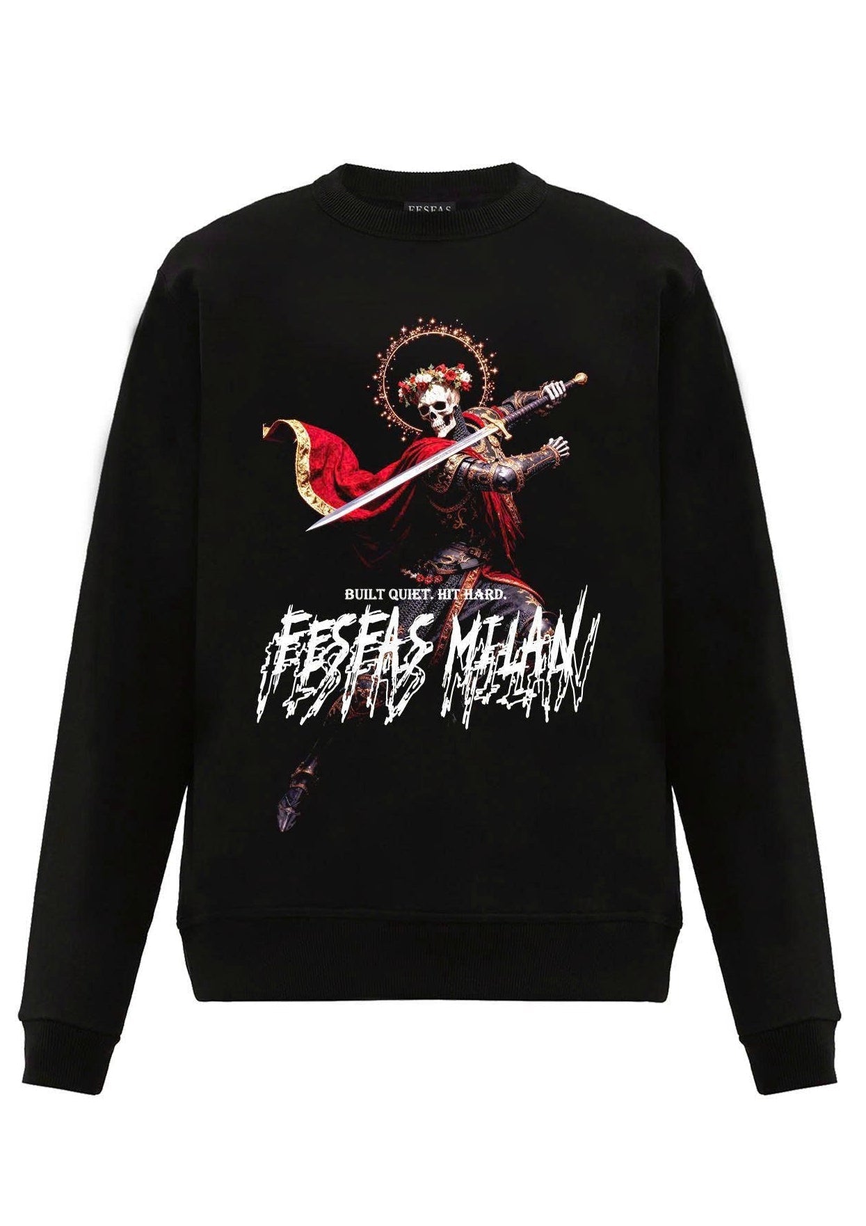 FesFas bone knight-print Sweatshirt | Black