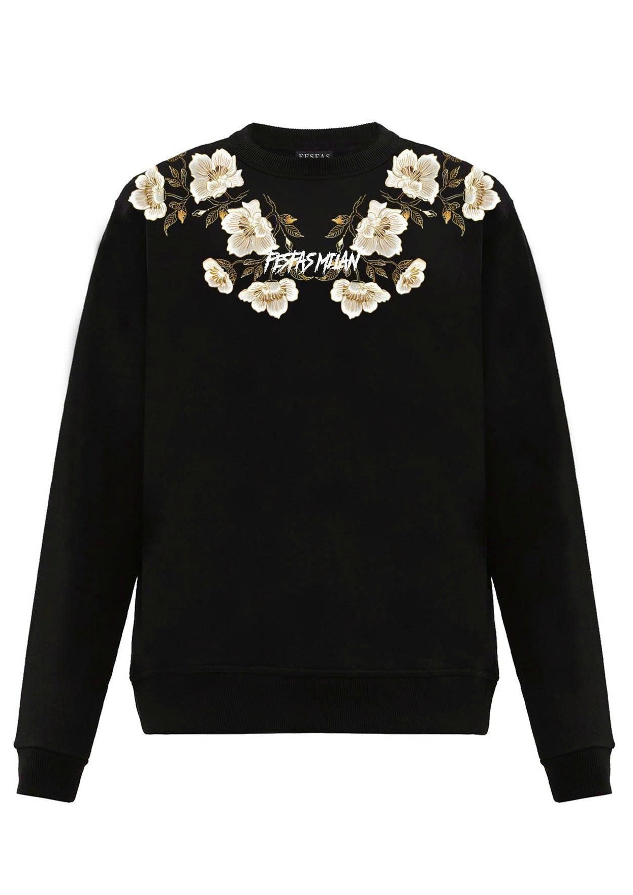 FesFas camelia flowers-print Sweatshirt | Black