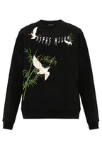 FesFas crane-print Sweatshirt | Black