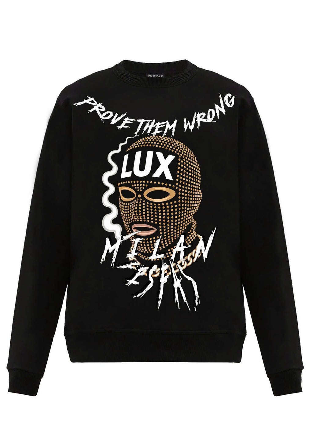 FesFas mask-print Sweatshirt | Black
