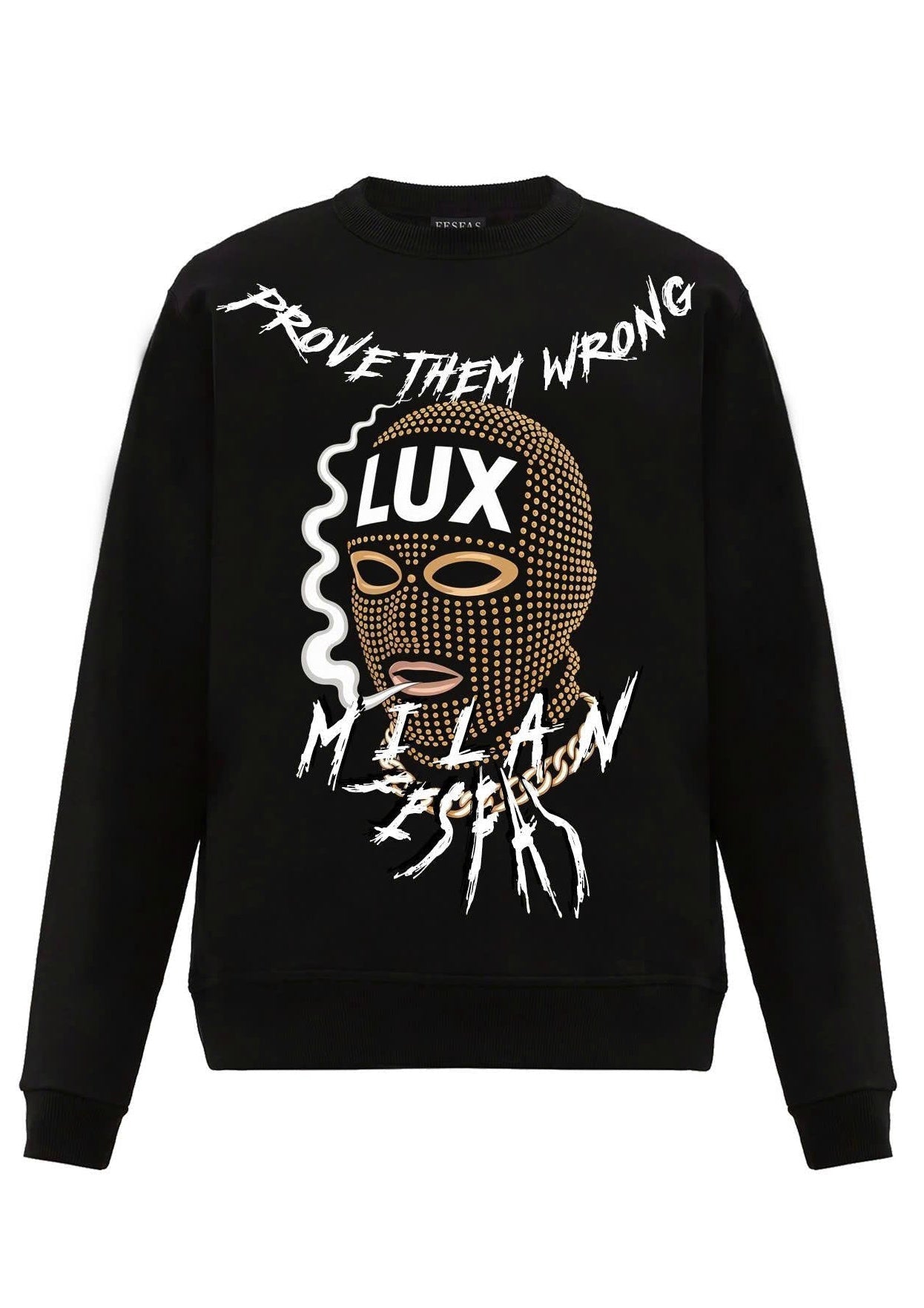 FesFas mask-print Sweatshirt | Black