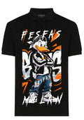 FesFas cartoon-print Polo Shirt | Black