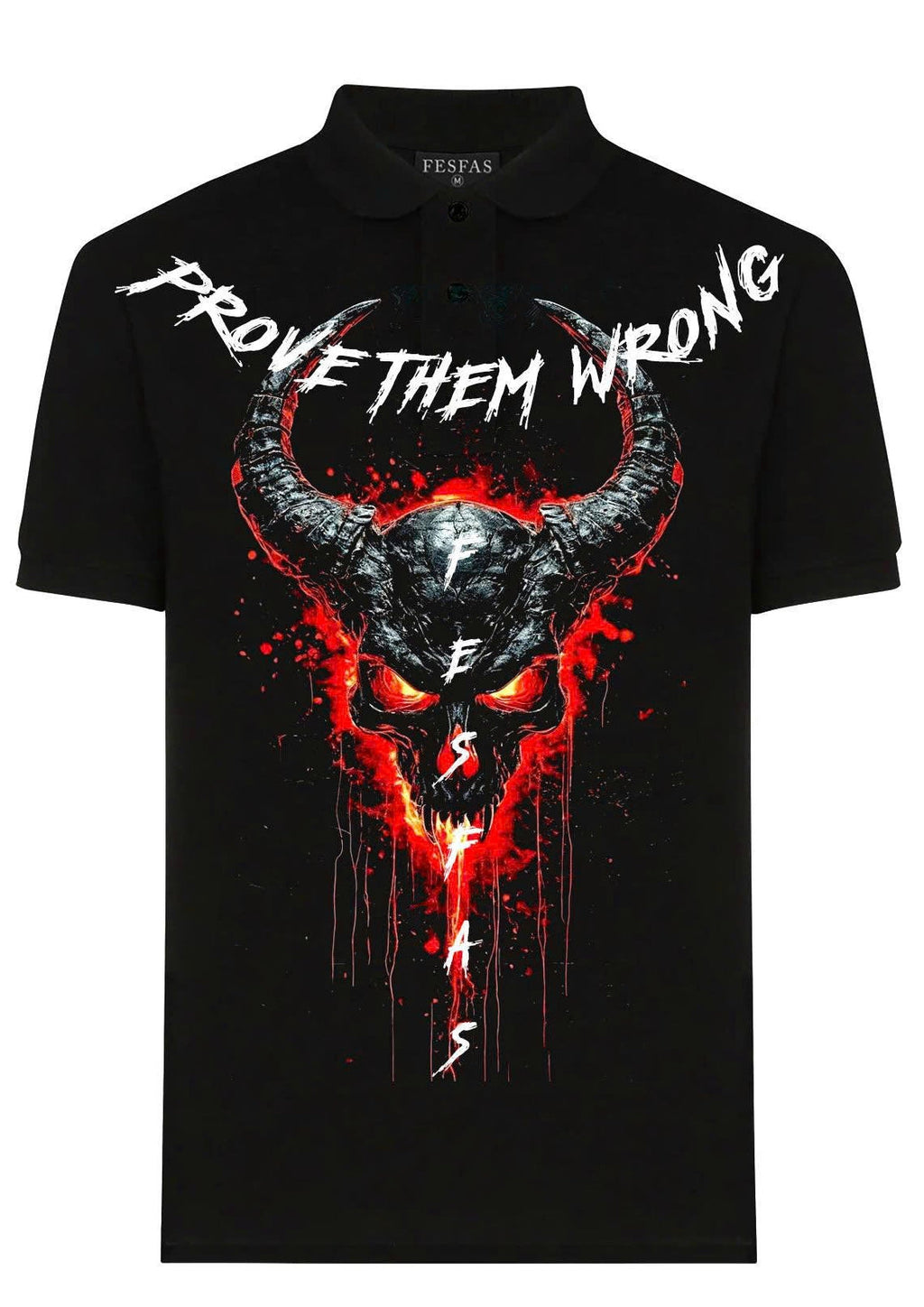 FesFas skull-print Polo Shirt | Black