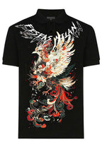 FesFas phoenix-print Polo Shirt | Black