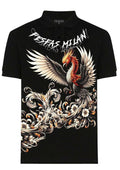 FesFas phoenix-print Polo Shirt | Men | Black