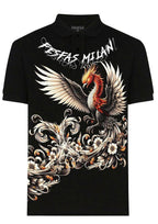 FesFas phoenix-print Polo Shirt | Black