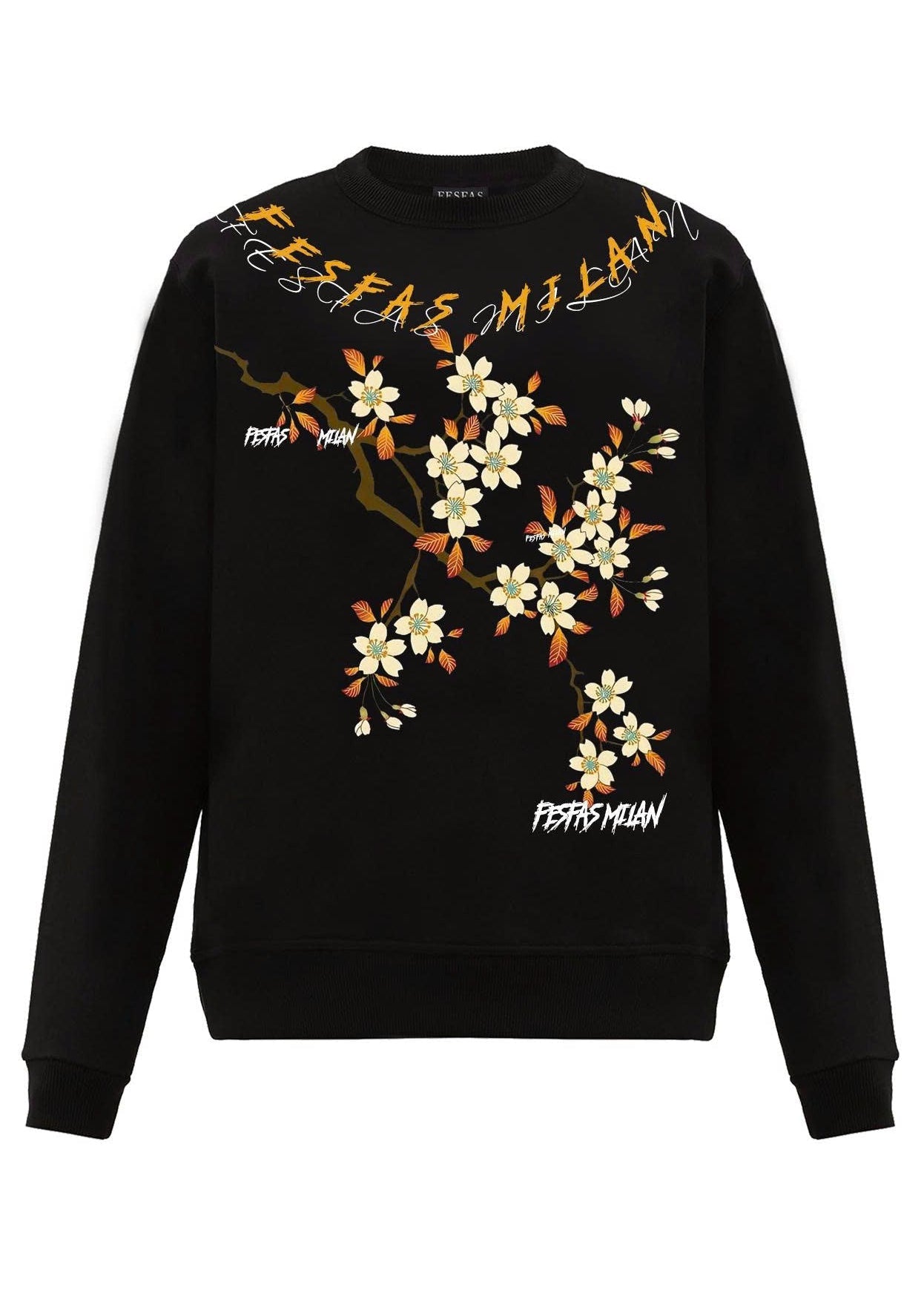 FesFas flowers-print Sweatshirt | Black