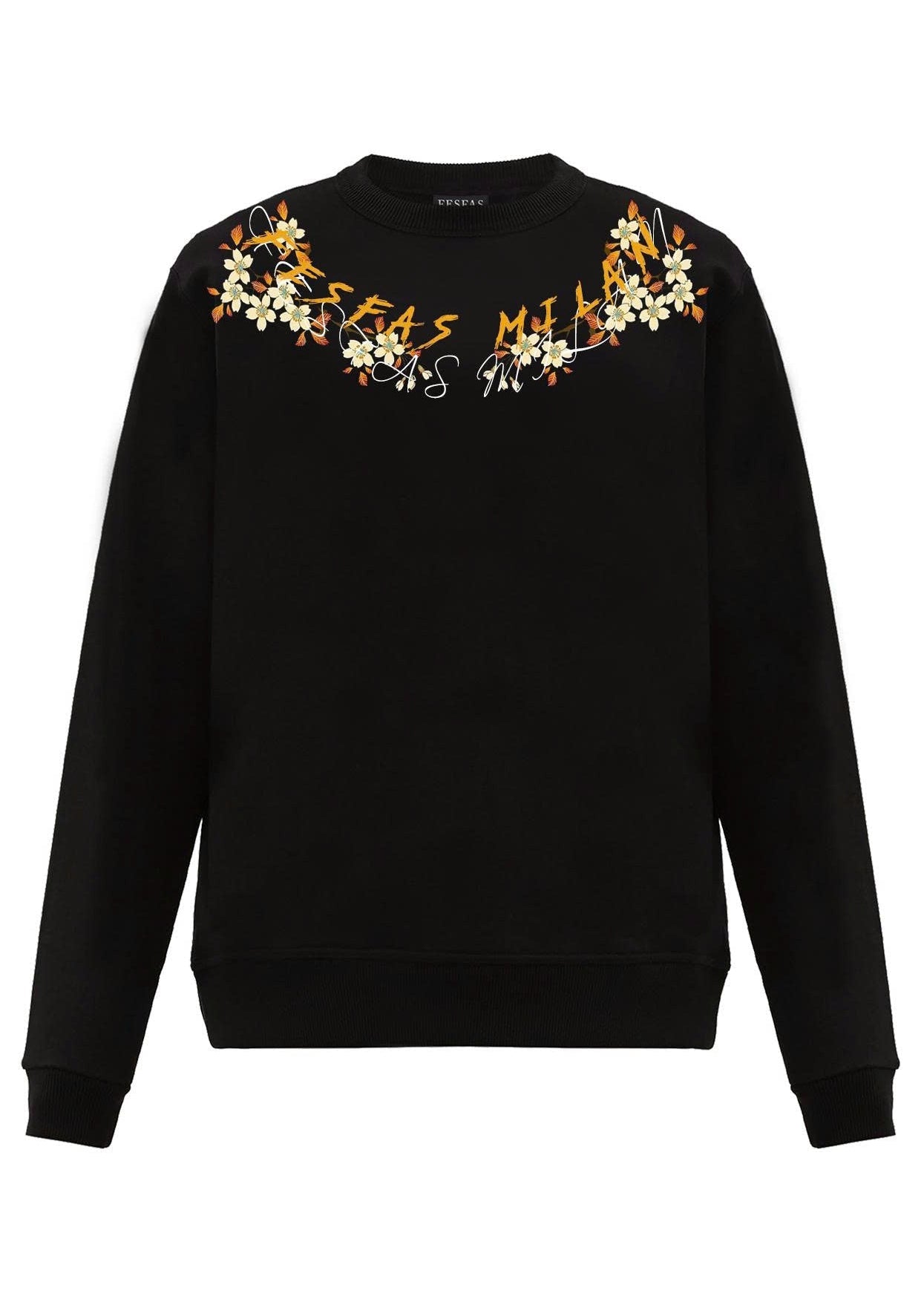 FesFas flowers-print Sweatshirt | Black