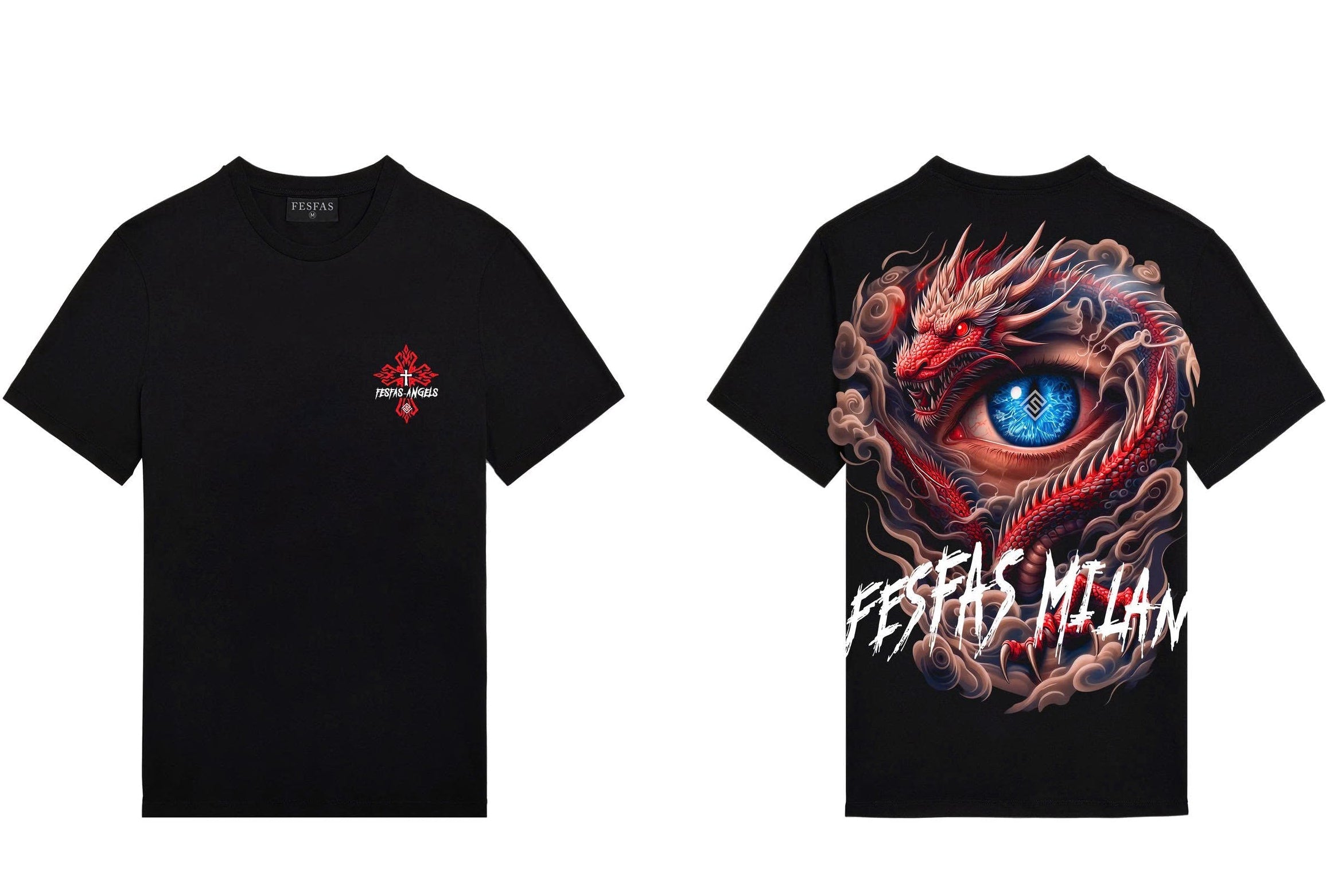 FesFas tattoos-print T-shirt | Black | Men