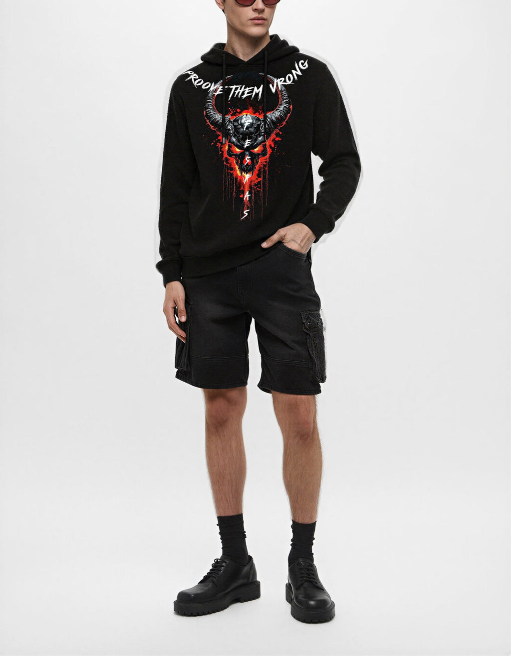 FesFas skull-print Hoodie | Black