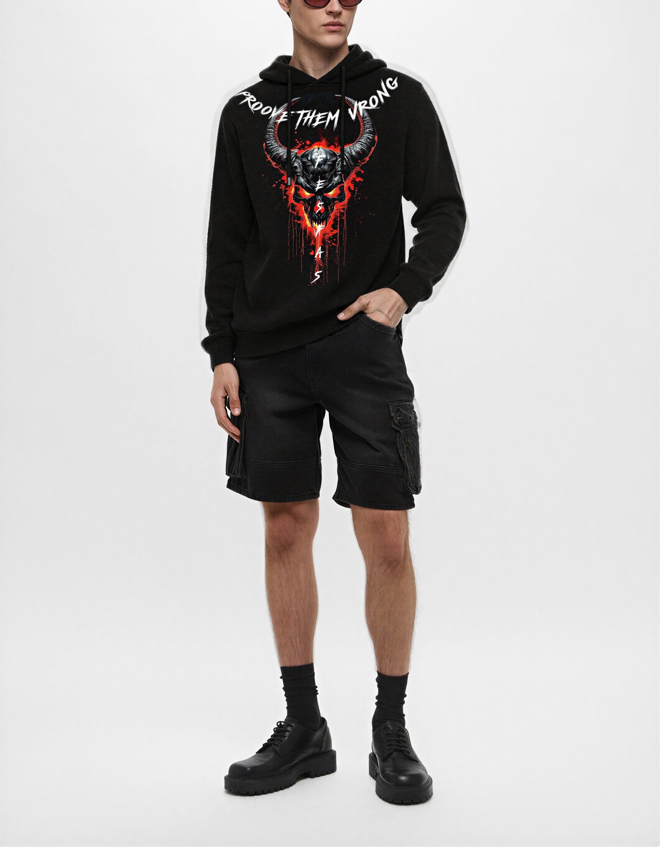 FesFas skull-print Hoodie | Black