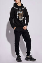 FesFas mask-print Hoodie | Black