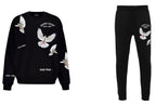 FesFas pigeons-print Sweatshirt Set | Black