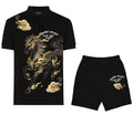 FesFas golden horse-print Polo Set | Men | Black