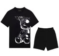 FesFas balloon bear-print T-shirt Set | Black