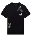 FesFas butterflies-print T-shirt | Black