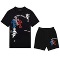 FesFas cross-print T-shirt Set | Black | Men