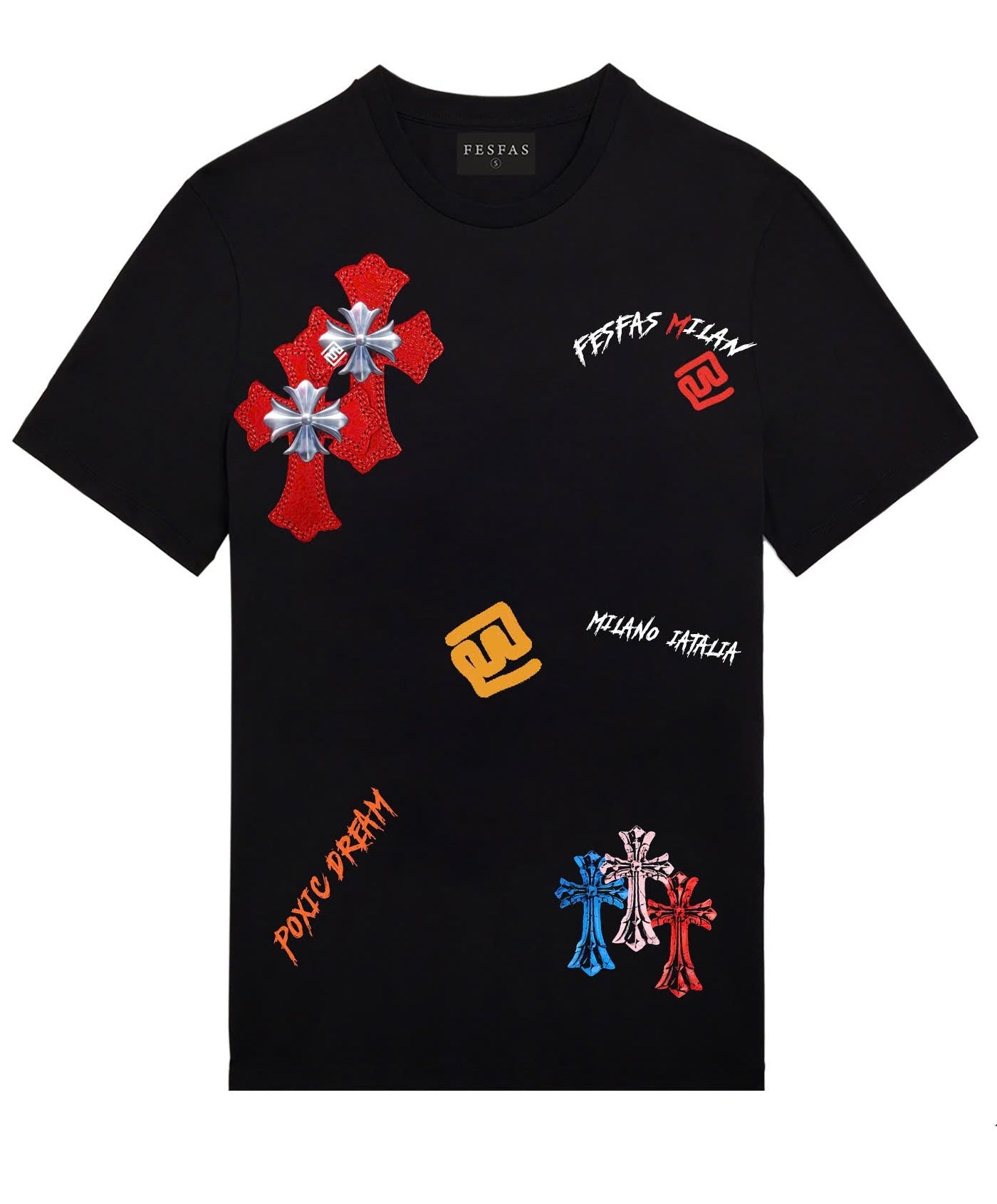 FesFas graphic-print T-shirt | Black | Men