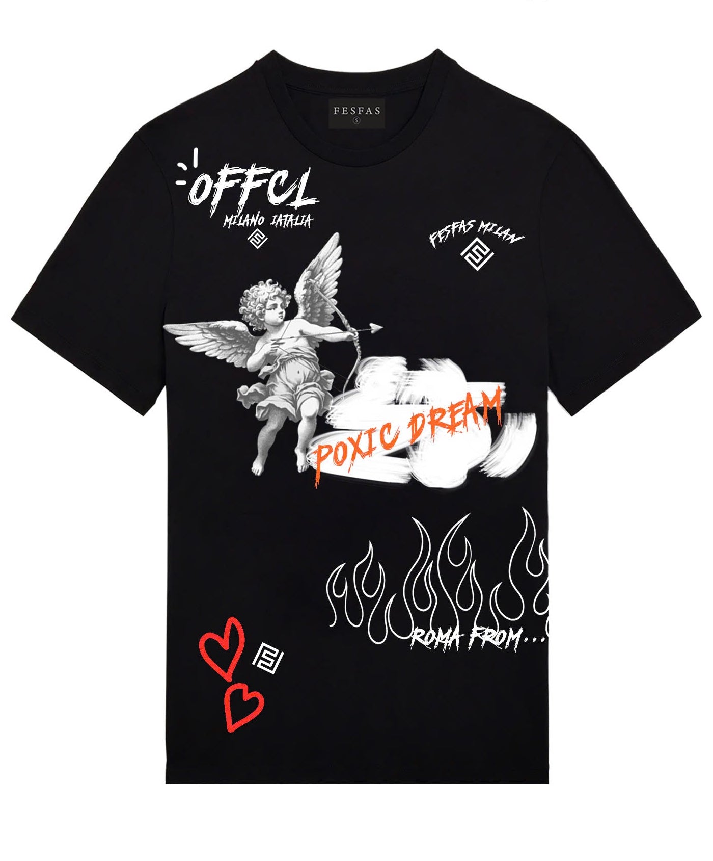FesFas graphic-print T-shirt | Black | Men