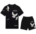 FesFas pigeons-print T-shirt Set | Black