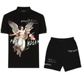 FesFas angel-print Polo Set | Black