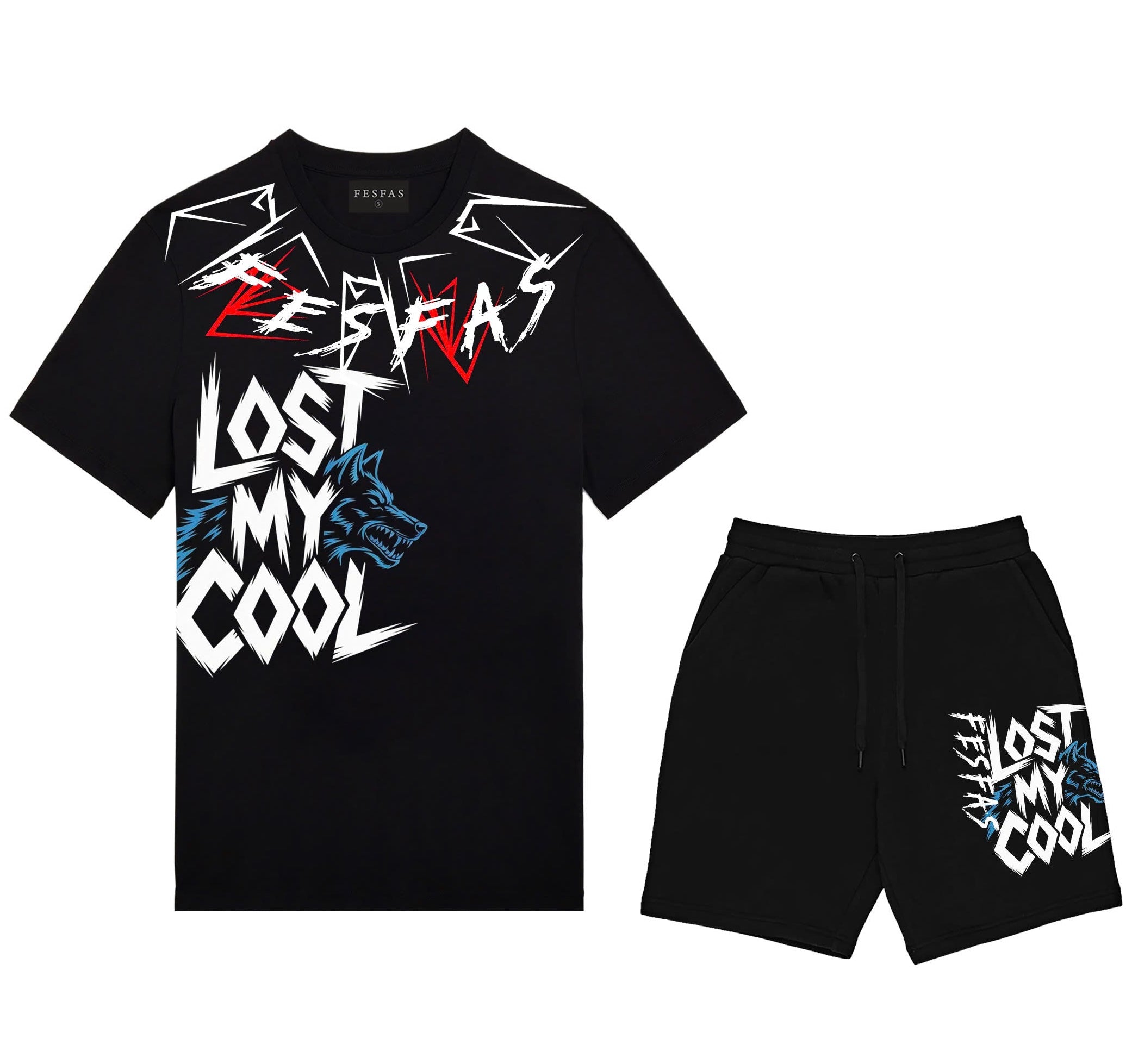FesFas graphic-print T-shirt Set | Black | Men