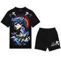 FesFas angel statue-print T-shirt Set | Black | Men