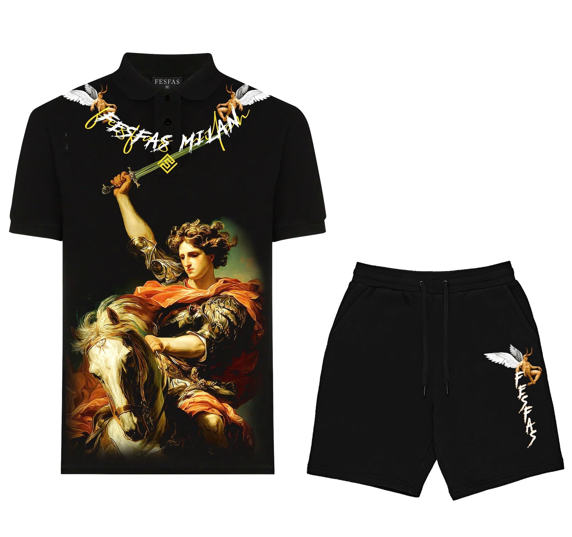 FesFas woman warrior-print Polo Set | Men | Black