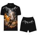 FesFas golden knight-print Polo Set | Men | Black