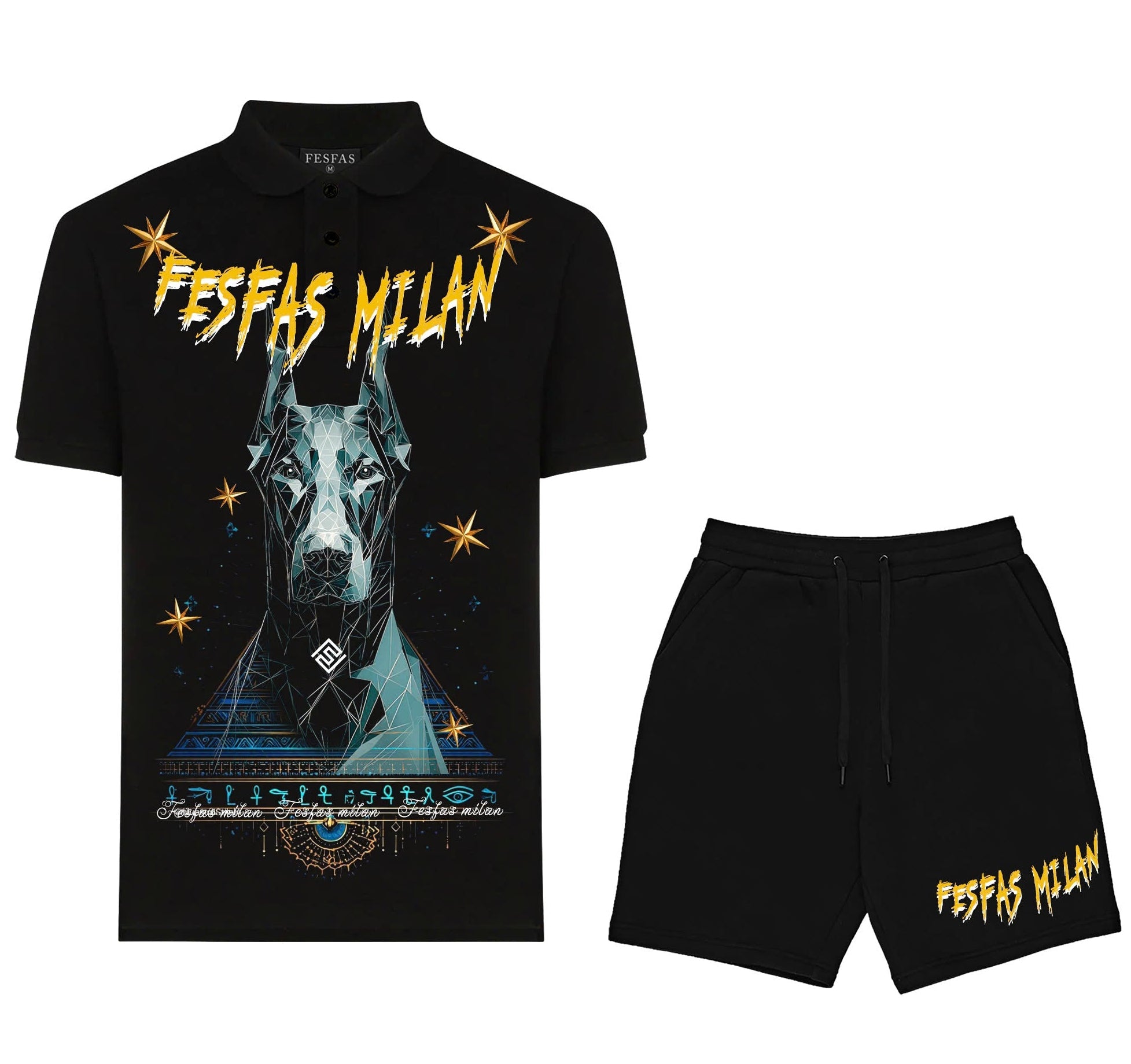 FesFas graphic-print Polo Set | Men | Black