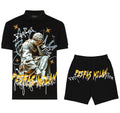 FesFas angel statue-print Polo Set | Black
