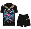 FesFas angel wings-print Polo Set | Black