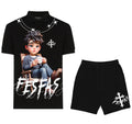 FesFas relaxed boy-print Polo Set | Men | Black