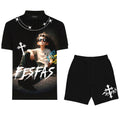 FesFas chill guy-print Polo Set | Black