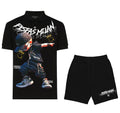 FesFas hiphop boy-print Polo Set | Black